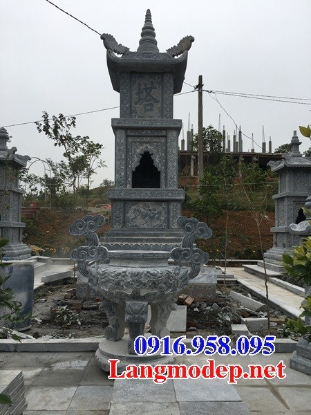 Mẫu Mộ tháp bằng đá xanh Thanh Hóa đẹp bán tại Đồng Tháp