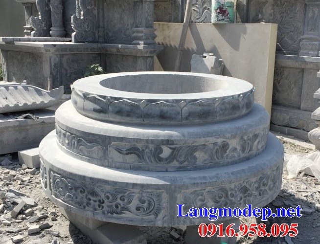 Mẫu Mộ tròn cất để tro cốt hỏa táng bằng đá đẹp bán tại Đồng Tháp