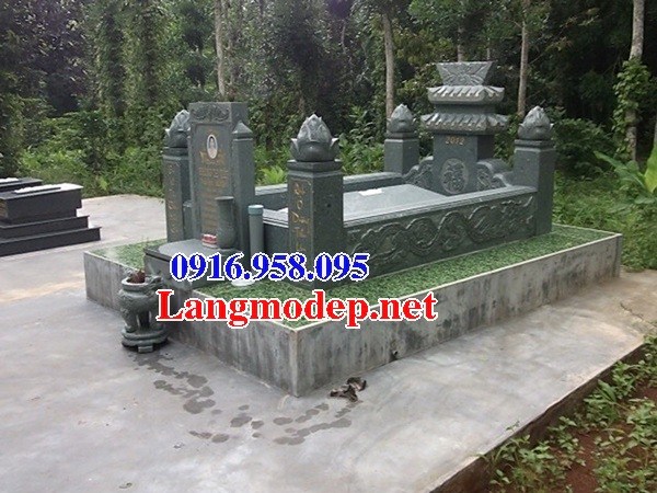Mẫu Mộ đá xanh rêu cao cấp đẹp bán tại Đồng Tháp