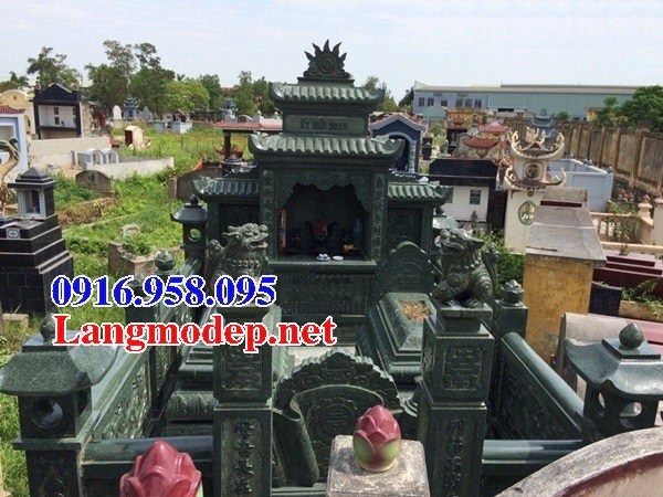 Mẫu Mộ đá xanh rêu thiết kế hiện đại đẹp bán tại Đồng Tháp