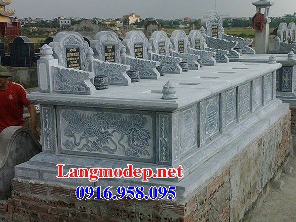Mẫu Mộ đôi gia đình bằng đá điêu khắc tinh xảo đẹp bán tại Đồng Tháp
