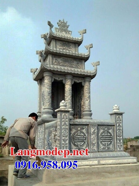 Mẫu Mộ đôi gia đình cất để tro cốt hỏa táng bằng đá đẹp bán tại Đồng Tháp