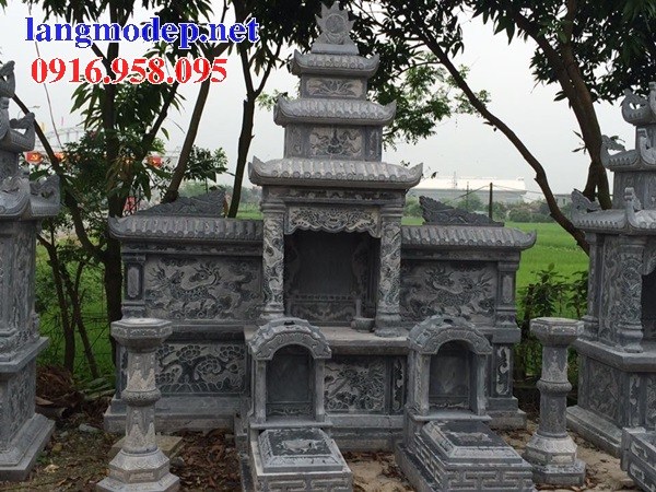 Mẫu củng kỳ đài thờ chung khu lăng Mộ gia đình dòng họ bằng đá xanh Thanh Hóa đẹp bán tại Đồng Tháp