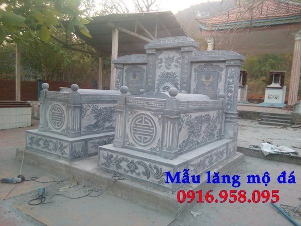 Thiết kế mộ đôi ông bà bằng đá đẹp