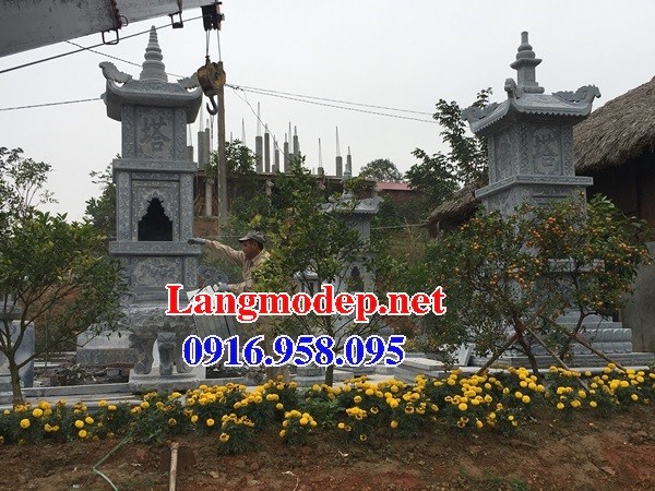 Xây mộ tháp phật giáo sư trụ trì bằng đá đẹp thiết kế hiện đại