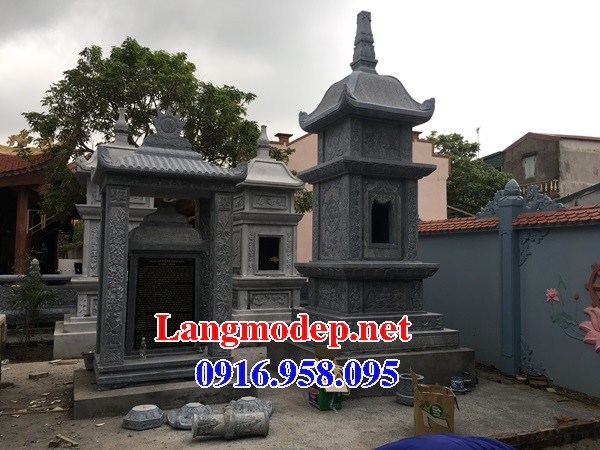 Xây mộ tháp phật giáo sư trụ trì cất để tro hài cốt bằng đá thanh hóa đẹp