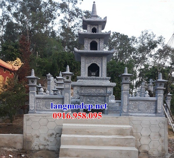 Xây mộ tháp sư trụ trì bằng đá đẹp thiết kế hiện đại