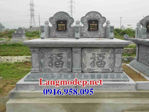 Xây mộ đôi ông bà bằng đá thanh hóa đẹp
