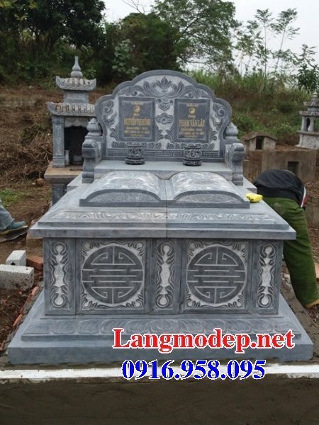 Địa chỉ bán mộ đá tự nhiên nguyên khối đôi ông bà đẹp