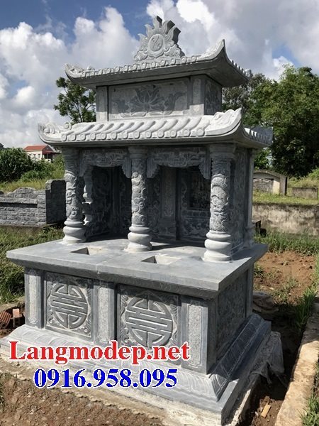 Địa chỉ bán mộ đá xanh đôi bố mẹ đẹp