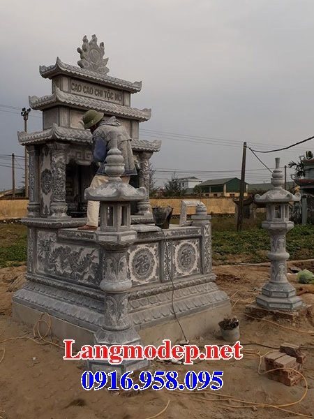 Địa chỉ bán mộ đá đôi ông bà đẹp chạm khắc tinh xảo