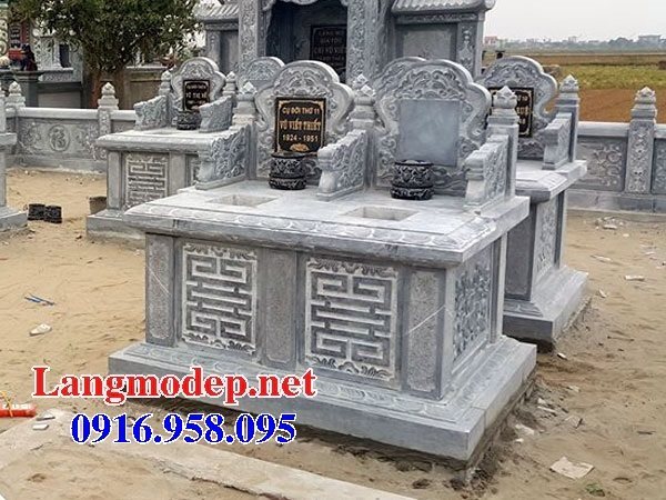 Địa chỉ bán mộ đá đôi ông bà đẹp đơn giản không mái