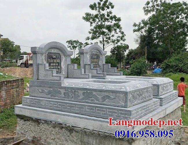 Địa chỉ bán mộ đôi bố mẹ ông bà bằng đá tự nhiên nguyên khối đẹp