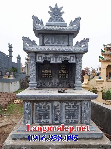 Địa chỉ bán mộ đôi bố mẹ ông bà bằng đá đẹp kích thước phong thủy