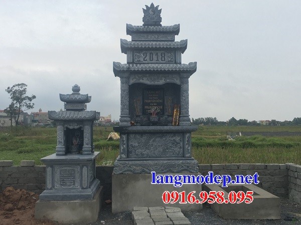 93 Mẫu lăng thờ chung khu lăng mộ gia đình dòng họ bằng đá xanh Thanh Hóa đẹp bán tại Ninh Bình