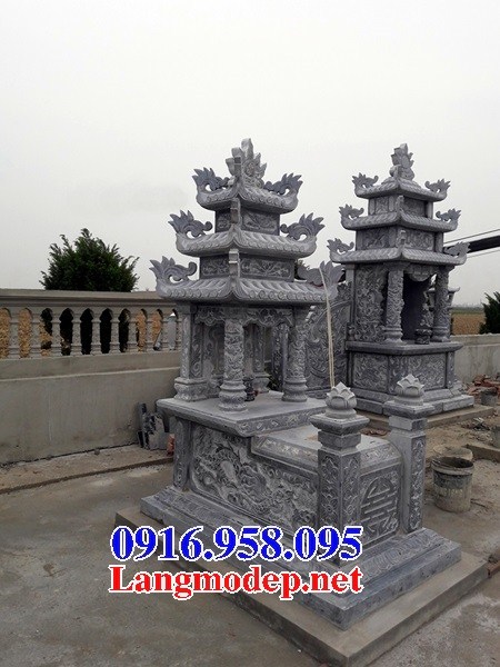 94 Mẫu mộ ba mái bằng đá xanh Thanh Hóa đẹp bán tại Cao Bằng