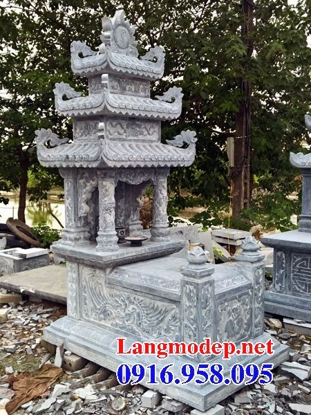 94 Mẫu mộ ba mái bằng đá điêu khắc long phụng đẹp bán tại Cao Bằng