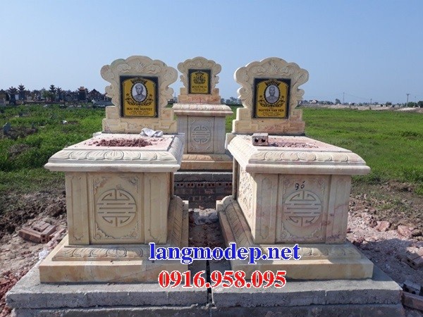 94 Mẫu mộ không mái bằng đá vàng cao cấp đẹp bán tại Cao Bằng