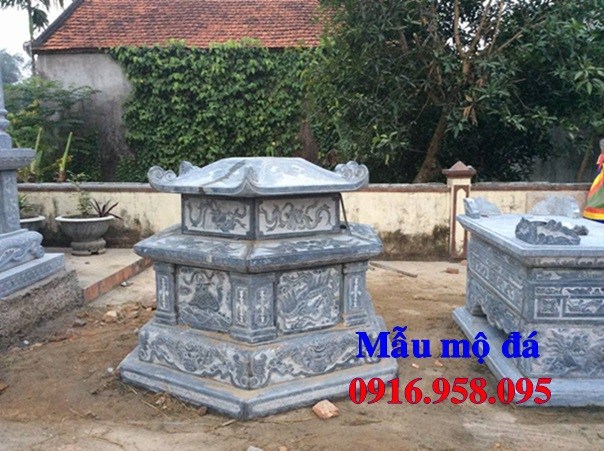 94 Mẫu mộ lục lăng bát giác bằng đá chạm khắc hoa văn đẹp bán tại Cao Bằng
