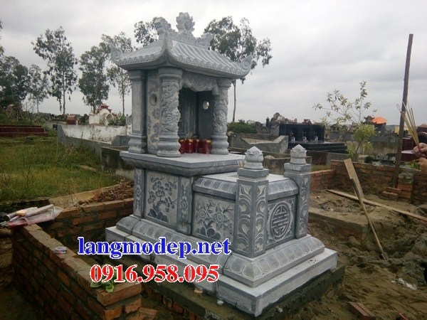 94 Mẫu mộ một mái bằng đá chạm khắc hoa văn đẹp bán tại Cao Bằng