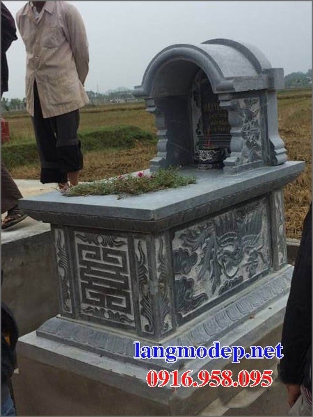 94 Mẫu mộ một mái bằng đá điêu khắc long phụng đẹp bán tại Cao Bằng