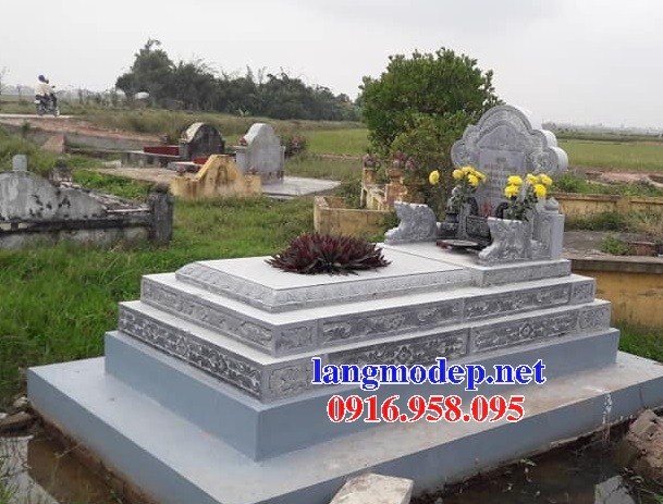 94 Mẫu mộ tam cấp bằng đá xanh Thanh Hóa đẹp bán tại Cao Bằng