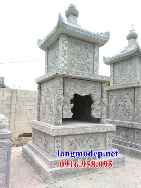 94 Mẫu mộ tháp bằng đá chạm khắc hoa văn đẹp bán tại Cao Bằng