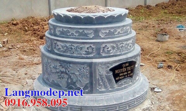 94 Mẫu mộ tròn bằng đá chạm khắc hoa văn đẹp bán tại Cao Bằng