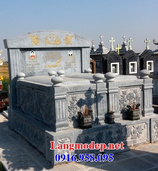 94 Mẫu mộ đôi gia đình bằng đá thiết kế đẹp bán tại Cao Bằng