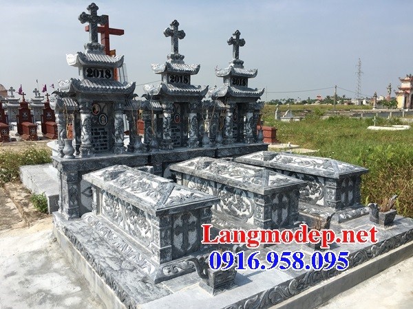 94 Mẫu mộ đạo thiên chúa công giáo bằng đá chạm khắc hoa văn đẹp bán tại Cao Bằng