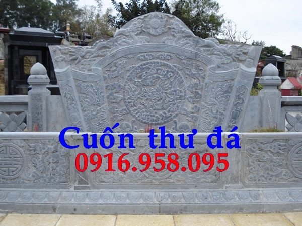 100 Mẫu cuốn thư bức bình phong nhà thờ họ đình đền chùa miếu khu lăng mộ bằng đá tại Thái Nguyên