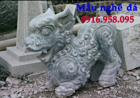 100 Mẫu nghê phong thủy nhà thờ họ đình đền chùa miếu khu lăng mộ bằng đá xanh tại Thái Nguyên