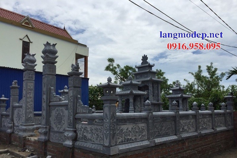 66 Mẫu lan can tường rào nhà thờ họ đình đền chùa miếu khu lăng mộ bằng đá chạm trổ tứ quý tại Hưng Yên