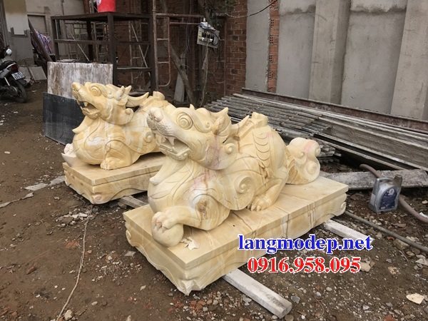 73 Mẫu tỳ hưu phong thủy nhà thờ họ đình đền chùa miếu khu lăng mộ bằng đá vàng tại Vĩnh Phúc