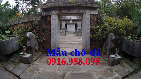 77 Mẫu chó phong thủy nhà thờ họ đình đền chùa miếu khu lăng mộ bằng đá đặt tại Lạng Sơn