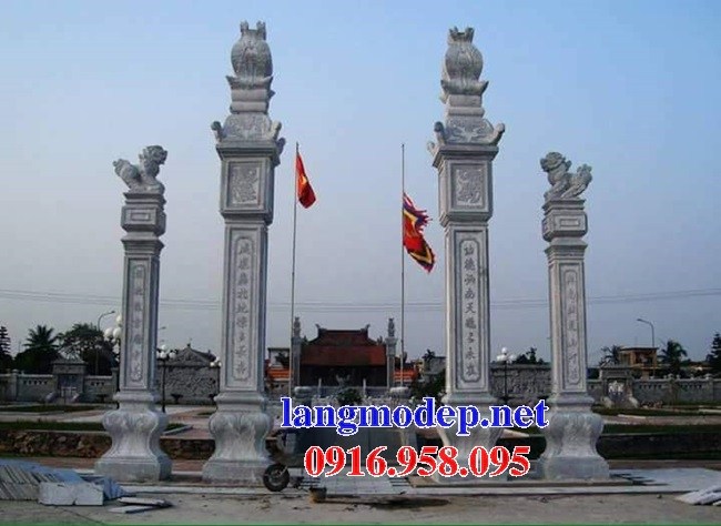 77 Mẫu cổng tam quan nhà thờ họ đình đền chùa miếu khu lăng mộ bằng đá chạm khắc tinh xảo tại Lạng Sơn