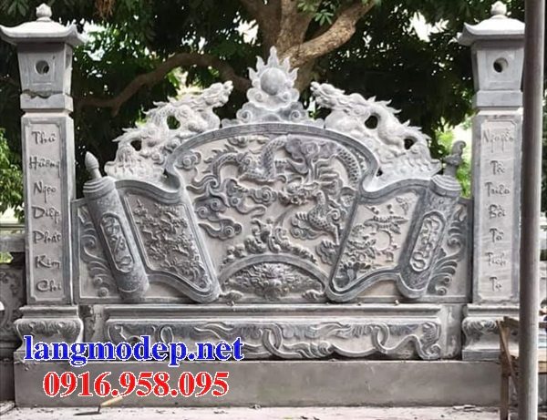 86 Mẫu Hình ảnh cuốn thư bức bình phong nhà thờ họ đình đền chùa miếu khu lăng mộ bằng đá tại Hà Nội