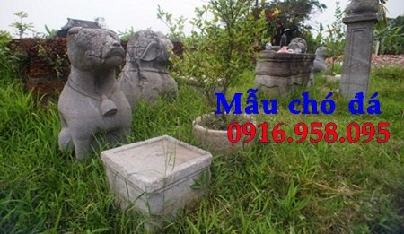 88 Mẫu Hình ảnh chó phong thủy nhà thờ họ đình đền chùa miếu khu lăng mộ bằng đá tại Bắc Giang