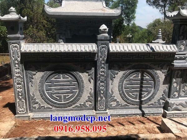 88 Mẫu lan can tường rào nhà thờ họ đình đền chùa miếu khu lăng mộ bằng đá chạm khắc tinh xảo tại Bắc Giang