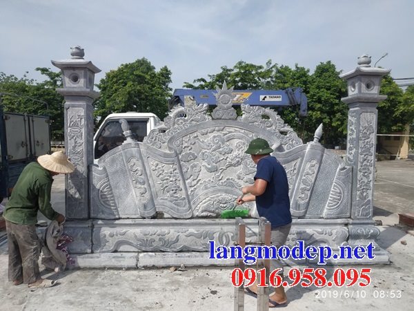 105 Mẫu cuốn thư bức bình phong nhà thờ họ đình đền chùa miếu khu lăng mộ bằng đá thi công lắp đặt tại Sơn La