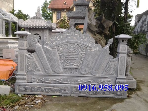 105 Mẫu cuốn thư bức bình phong nhà thờ họ đình đền chùa miếu khu lăng mộ bằng đá thiết kế đẹp tại Sơn La