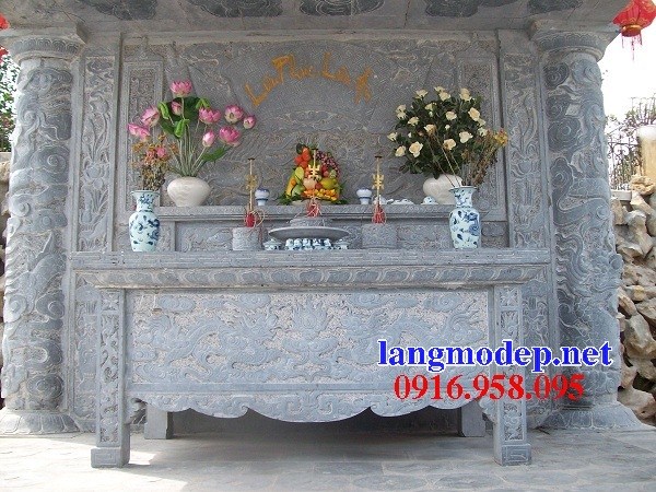 110 Mẫu bàn lễ nhà thờ họ đình đền chùa miếu khu lăng mộ bằng đá nguyên khối tại Quảng Trị