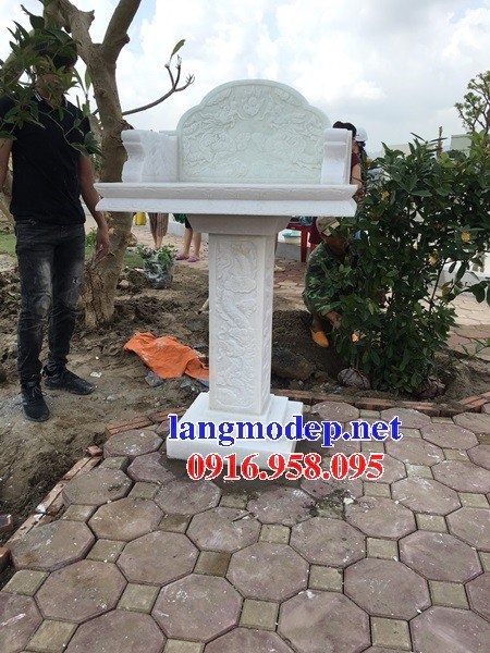 62 Mẫu cây hương bàn thờ thiên nhà thờ họ đình đền chùa miếu khu lăng mộ bằng đá trắng tại Bình Định