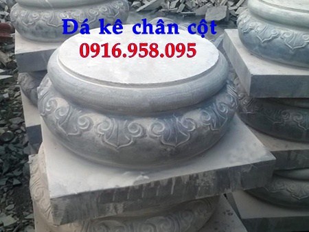 Mẫu chân cột chân tảng nhà thờ họ đình đền chùa miếu khu lăng mộ bằng đá thiết kế đơn giản tại Quảng Bình