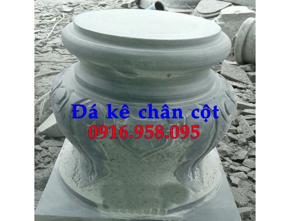 Mẫu chân cột chân tảng nhà thờ họ đình đền chùa miếu khu lăng mộ bằng đá xanh rêu tại Quảng Bình