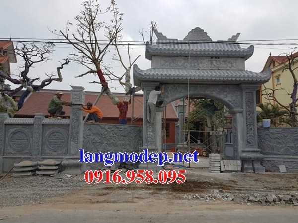 Mẫu cổng nhà thờ họ bằng đá tại Tiền Giang