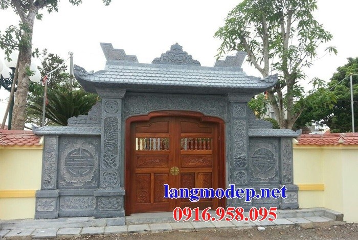 Mẫu cổng nhà thờ họ đình đền chùa miếu bằng đá Thanh Hóa tại Sóc Trăng