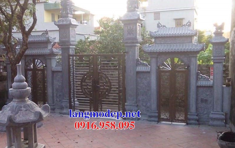 Mẫu cổng tam quan nhà thờ họ đình đền chùa miếu bằng đá thiết kế hiện đại tại Sóc Trăng