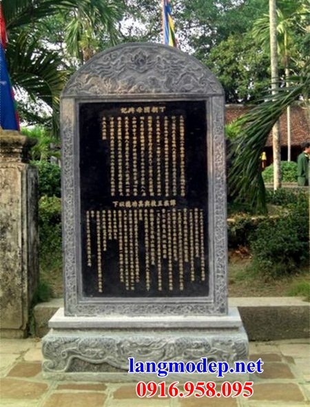 Mẫu bia ghi danh rùa đội bia từ đường nhà thờ họ đình chùa miếu bằng đá Ninh Bình tại Vĩnh Long