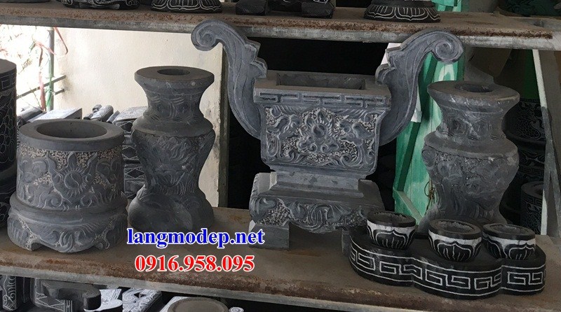 Mẫu bát hương bình bông nhà thờ họ từ đường đình đền chùa bằng đá tự nhiên tại Tiền Giang